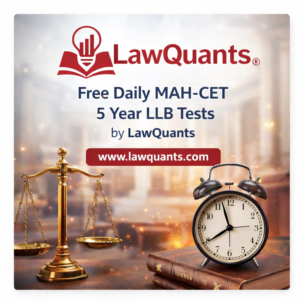 Free Daily MAH-CET 5-Year LLB Tests by LawQuants