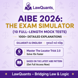 AIBE 2026 મોક ટેસ્ટ અંગ્રેજી અને ગુજરાતી ભાષા BY LAWQUANTS